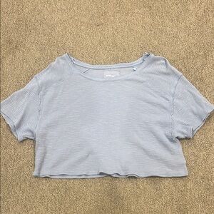 Aerie Blue Crop Top with Stylish Appeal